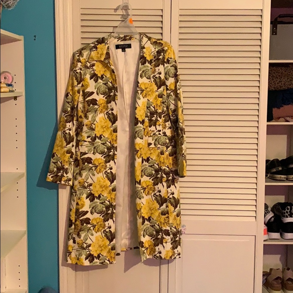 Yellow floral jacket